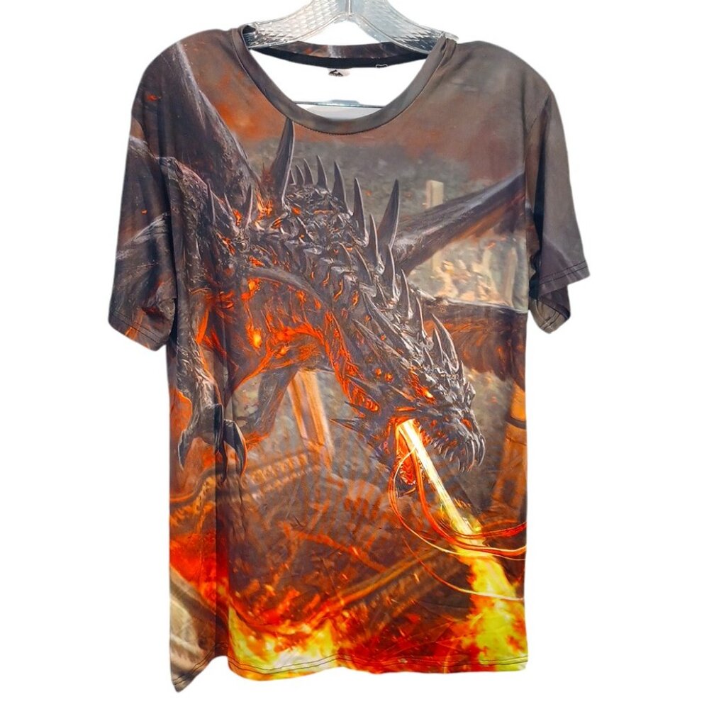 NEW! M Dragon Full Graphics Shirt - Goldfish Brand 4587